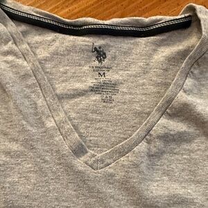 U.S. Polo Assn. Gray V-Neck T-Shirt